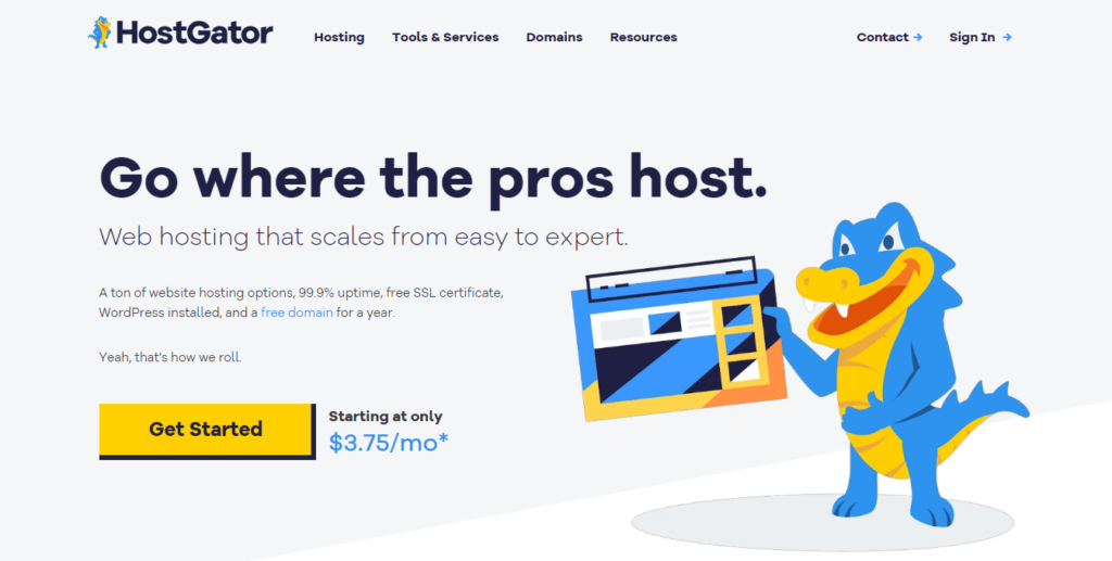 Hostgator homepage - Screenshot