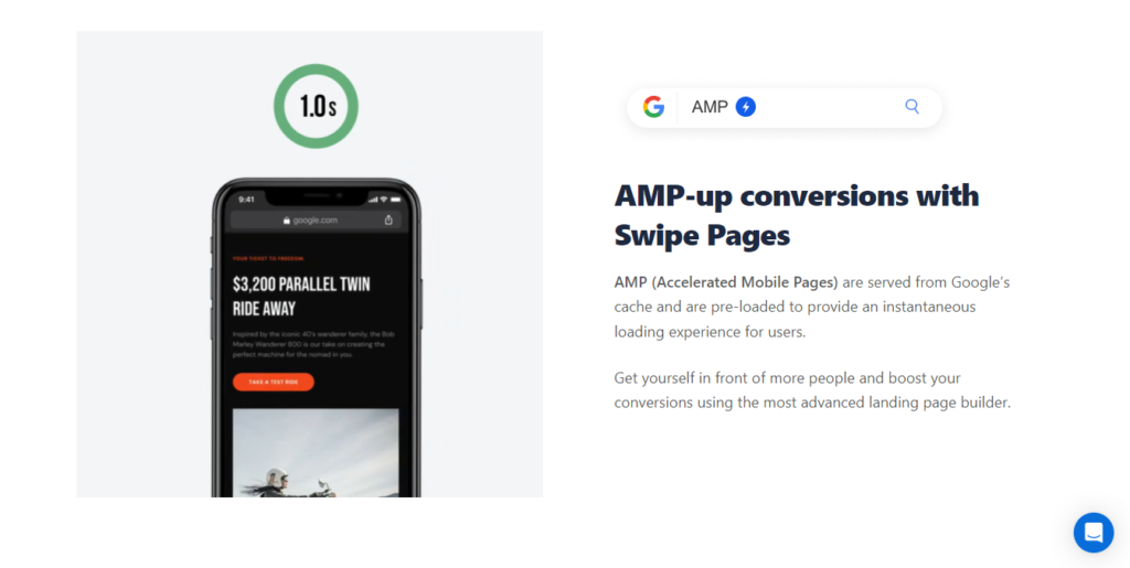 Swipe Pages Homepage - Screenshot