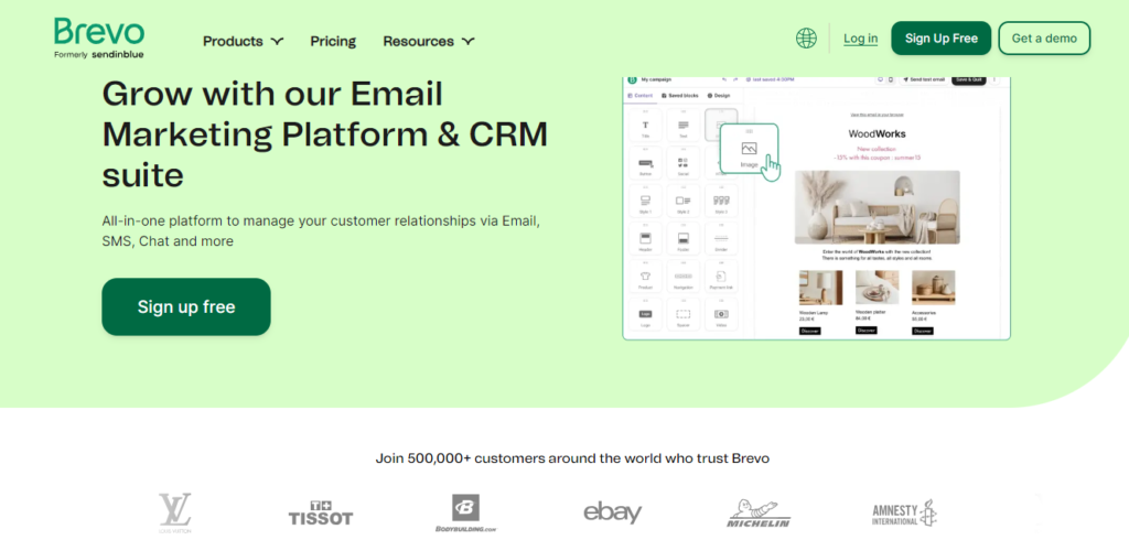 Brevo Homepage - Screenshot