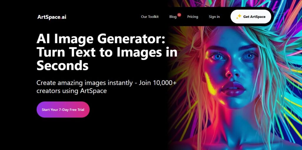 ArtSpace Homepage - Screenshot