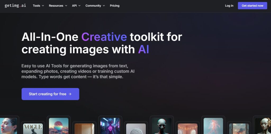 getimg.ai Homepage - Screenshot