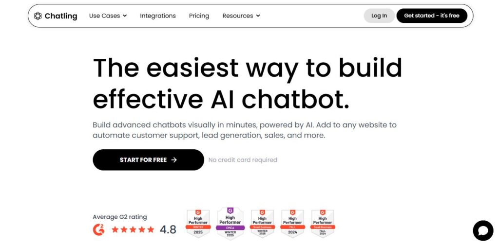 Chatling Homepage - Screenshot