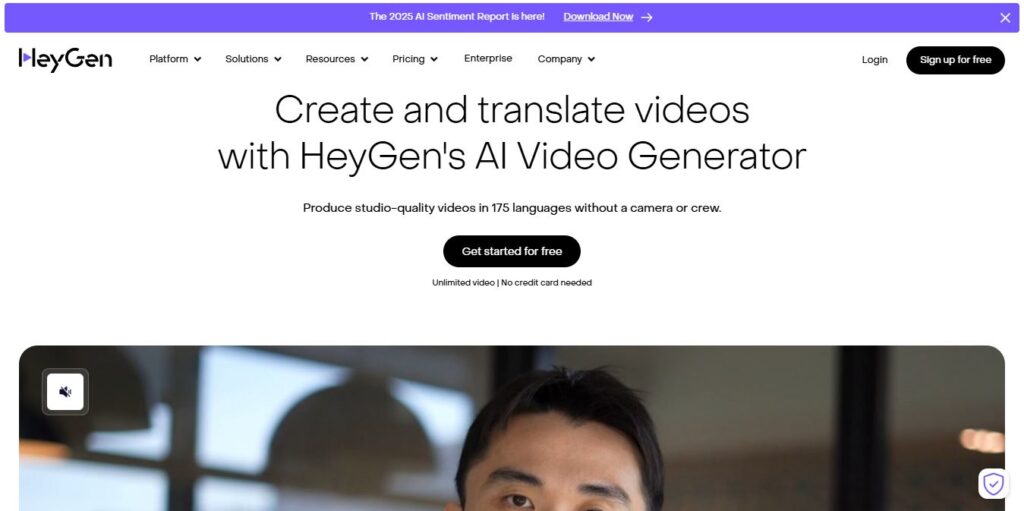Heygen Homepage - Screenshot