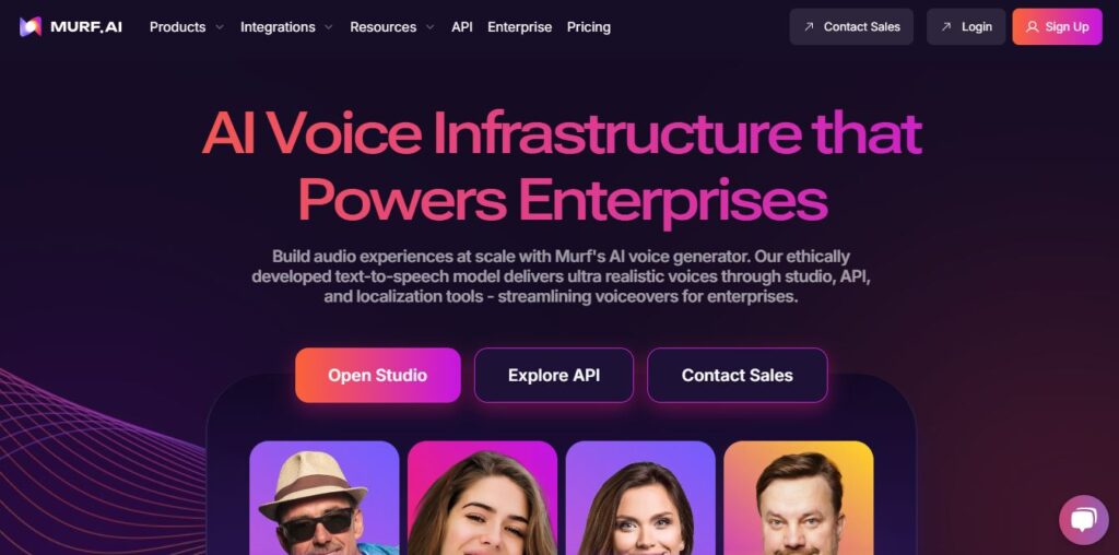 Murf AI Homepage - Screenshot