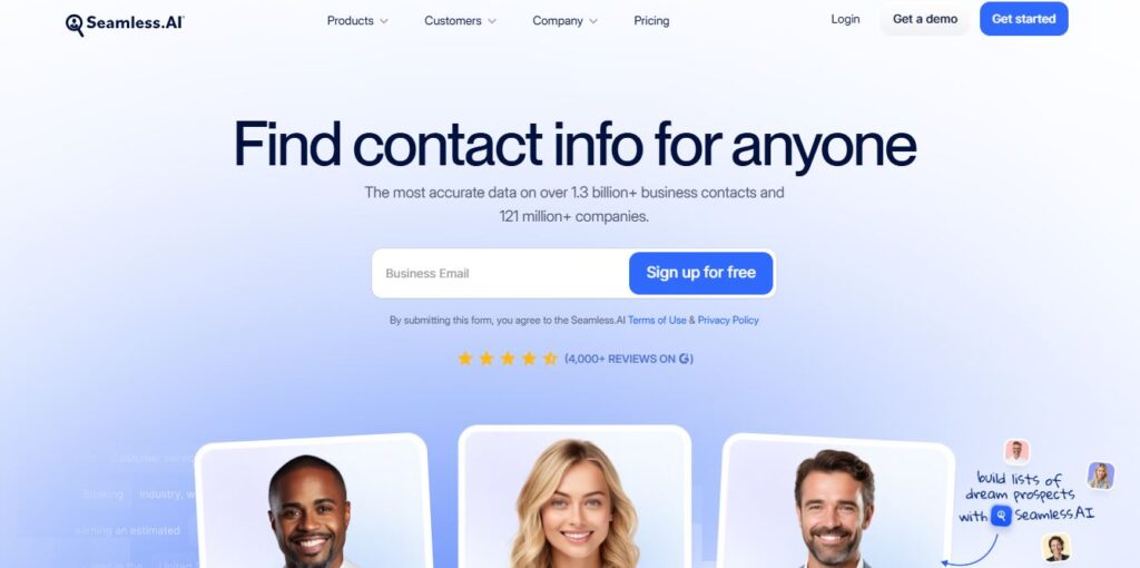 Seamless Homepage - Screenshot