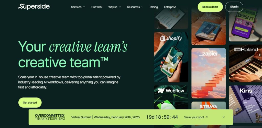 Superside homepage - Screenshot