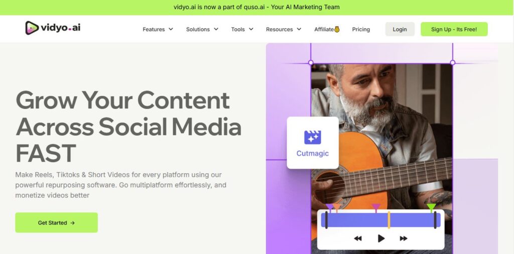 Vidyo Homepage - Screenshot
