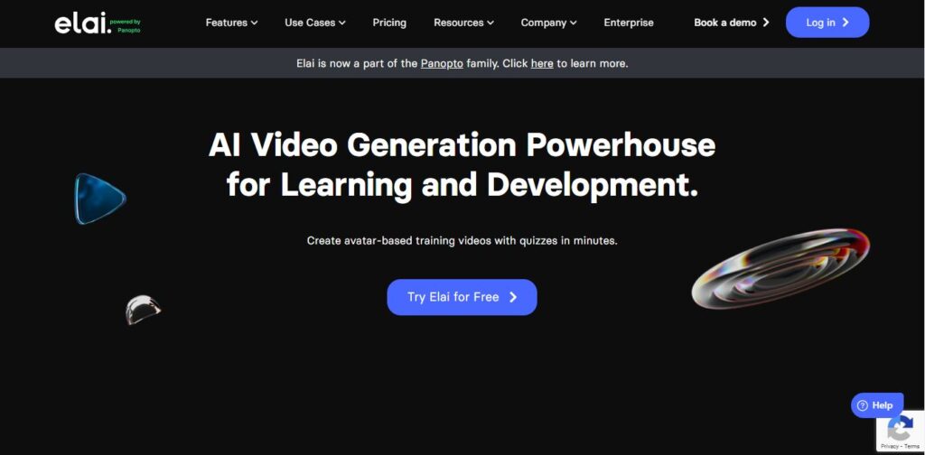 Elai Homepage - Screenshot